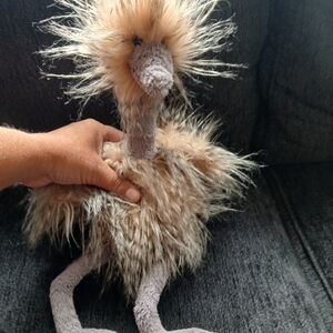 Jellycat Furry Plush Toy in Brown and Cream